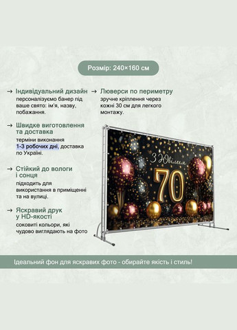 Баннер для фотозоны "С Днем рождения" | 2.4×1.6 м | Праздничный фон №42425 Vinylpex (360982980)