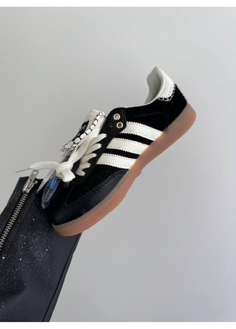 Чорні Осінні кросівки чоловічі adidas samba walles bonner black pony адідас самба No Brand