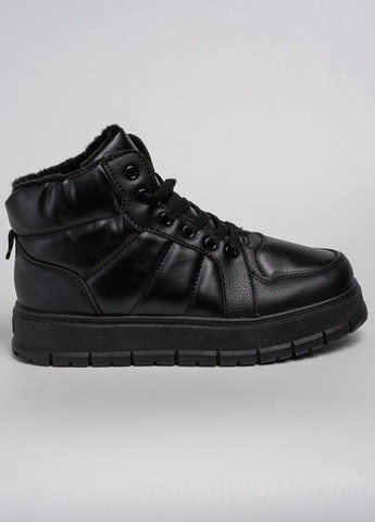 Черные кеды женские mb02-1 черные зимние высокие 341181 Power