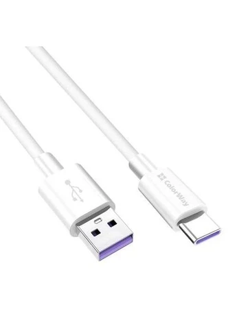 Кабель USB AM - Type-C, 1 м, White,, 5A (CW-CBUC019-WH) 000-CW-CBUC019-WH Colorway (395350036)