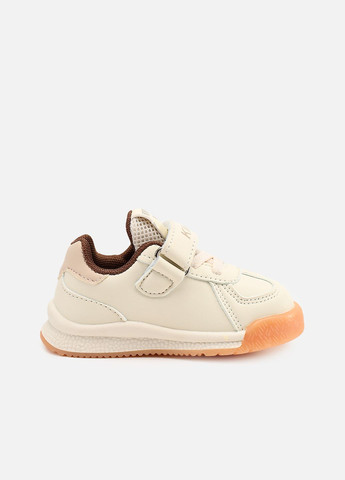 Молочные демисезонные кроссовки для мальчика, на плоской подошве цвет молочный цб-00273976 Kimboo