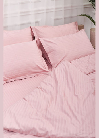 Комплект постельного белья Satin Stripe евро 200х220 наволочки 2х50х70 (MS-820003616) Moon&Star stripe pink (288043472)