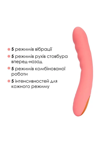 Смарт-вібратор з пульсацією Ava Neo Peach Pink, 15 режимів роботи, водонепроникний Svakom (383116714)