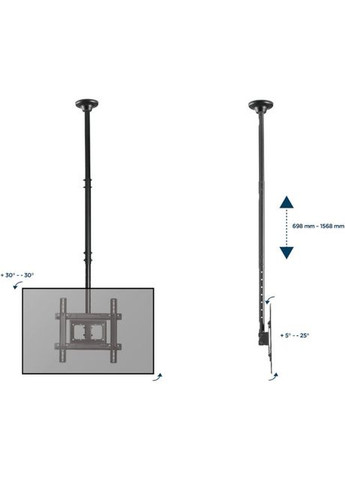 Кронштейн стельовий CM-70ST-01 (для 1-го монітора) 37-70" Gembird (339086774)