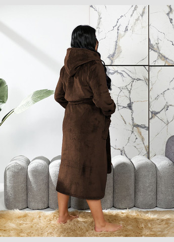 Жіночий махровий халат з капюшоном та поясом від . Slazer (302906668)