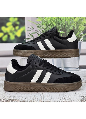 Кросівки чоловічі зимові чорні з коричневим на хутрі Stilli (369504758)