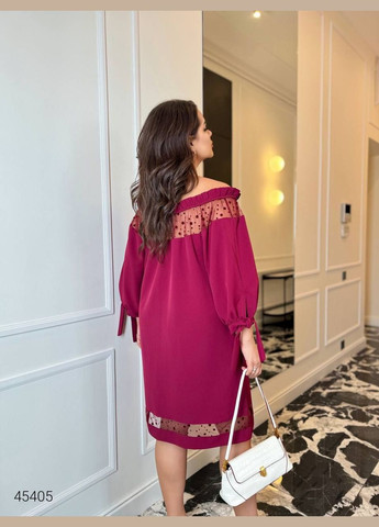 Бордова вечірня вечірня сукня з відкритими плечима з відкритими плечима Liton