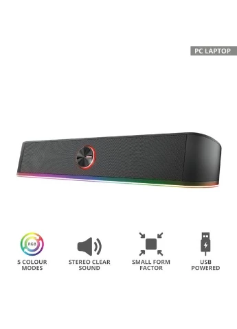 Акустическая система (Звуковая панель) GXT 619 Thorne RGB Illuminated Soundbar BLACK Trust (315349423)