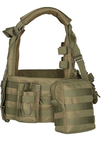 Плитоноска 2Е Тип 1 с карманами для боковой защиты и итогами Молле зеленая (MILPLACARR1-OG) 2E (362731931)