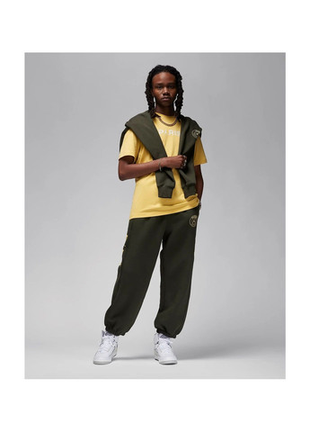 Желтая футболка мужская psg logo yellow Air Jordan