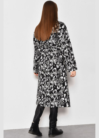 Черное демисезонное Пальто женское демисезонное черно-белого цвета Let's Shop