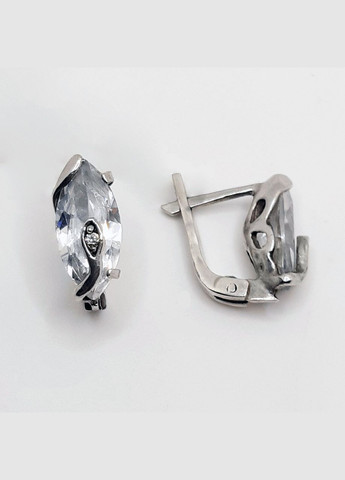 Сережки срібло 925° 5,35г. з цирконами маркіз () Сапфір 22С120 (306432407)