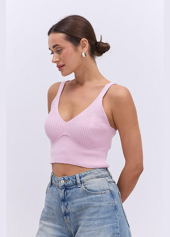 Короткий в`язаний топ зі швом під грудьми Arjen (332075763)