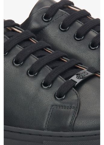 Черные кеды низкие, цвет черный Estro