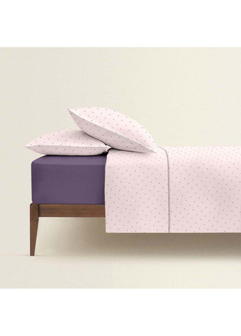 Двоспальна постіль з простирадлом на гумці MINI DOTS CS23 180х220 см Cosas (307474702)