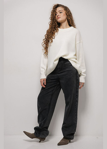 Женский вязаный джемпер оверсайз темно-шоколадного цвета Arjen (304251324)