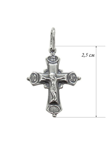 Серебряный христианский подвес "Крестик 1" No Brand (350667159)