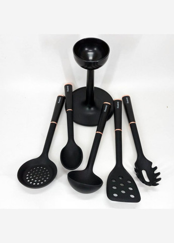 Набір кухонного приладдя MG-1140, набір поварешок на підставці кухонний набір лопаток Magio (364663887)