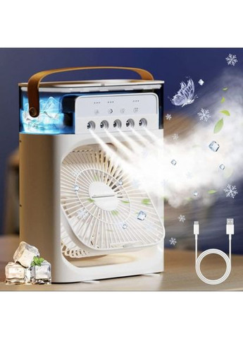 Міні кондиціонер портативний із зволожувачем повітря білий вентилятор з водяним охолодженням для дому та офісу ProDobro (365442486)