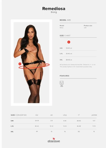 Трусики, Remediosa crotchless thong L/XL Obsessive (303892421)