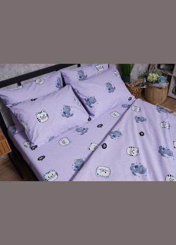 Комплект постільної білизни Бязь Gold Люкс King Size 220x240 наволочки 4х70х70 (MS-820004029) Moon&Star Hello Kitty (288536121)