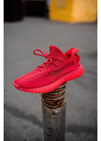 Червоні літні кросівки adidas yeezy boost 350 v2 red адідас ізі буст червоні No Brand