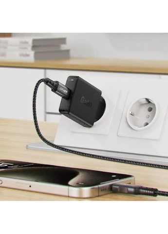 Зарядное устройство A65 PD20W GaN USB-C Black (6974316282686) Acefast (374116510)