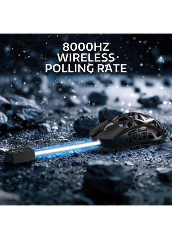 Геймерська бездротова миша з магнію R2 Black, PixArt PAW3950, 8K, 42000DPI ATTACK SHARK (370202783)