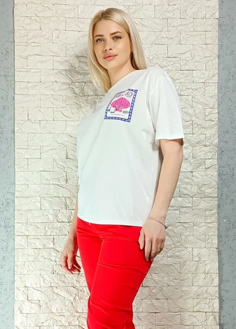 Футболка Miss charm бавовняна Dolce Vita з принтом мушлі - (396510253)
