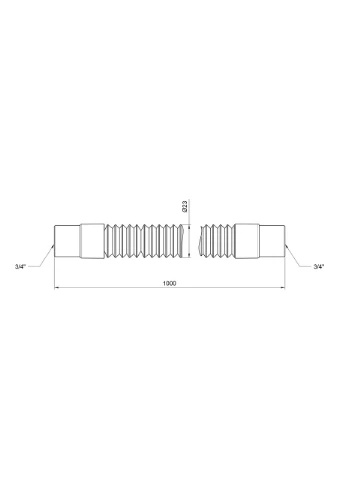 Шланг злив Standart для пральної машини 100 см SD096W100 Thermo Alliance (395310194)