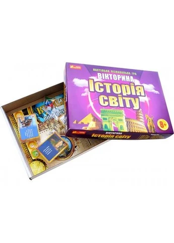 Дитяча настільна гра вікторина "Історія світу" 12120048 укр. мовою Ranok Creative (381803191)