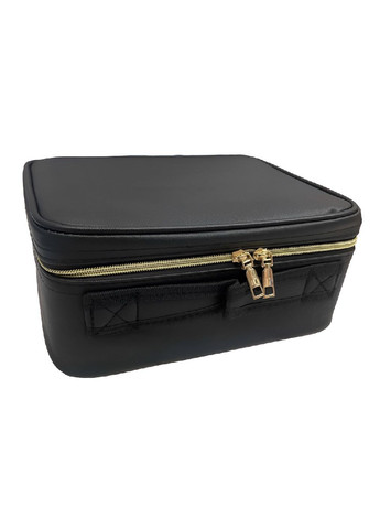 Дорожная косметичка чемоданчик органайзер водонепроницаемая с зеркалом подсветкой для косметики 26х23х11 см (479849-Prob) Черная Unbranded (324950254)