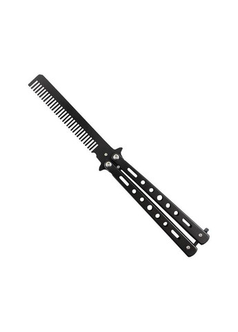 Нож бабочка тренировочный расческа, тупой (не острый), балисонг для флиппинга black Benchmade (370770711)