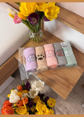 Гипоаллергенные полотенца 35х70 см из микрофибры (П4К-al-kuhnya25-001\2) No Brand комбинированный