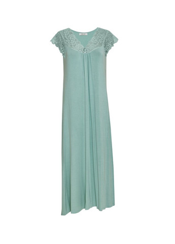 Мятная домашний рубашка однотонная Nora Rose с коротким рукавом