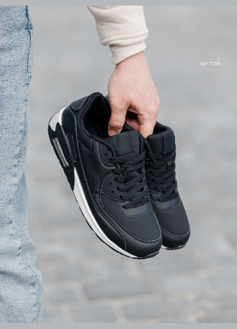 Черно-белые демисезонные кроссовки black white No Brand Air Max 90