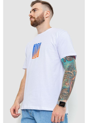 Біла футболка чоловіча батал, колір білий, 208r018 Ager