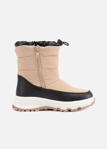 Бежевые зимние дутики для девочки цвет бежевый цб-00262017 Kimboo