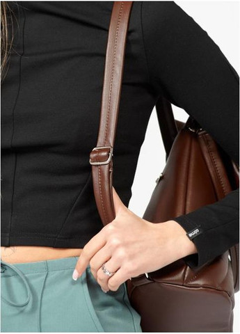 Рюкзак жіночий з екошкіри 11 л міський маленький Коричневий 39777 Sambag (355884698)