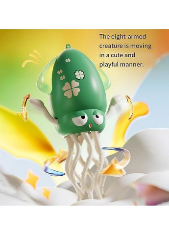 Танцующий осьминог Tummy Time интерактивная игрушка кальмар для детей Зеленый (2104618659) No Brand (355873054)