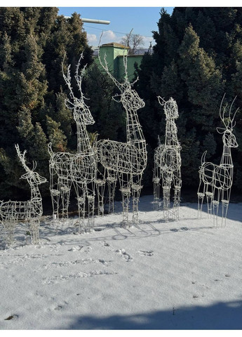 Світлодіодний олень, металічна основа, вулична гирлянда No Brand 1м (366547369)