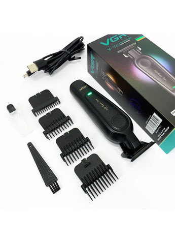 Аккумуляторная машинка для стрижки V-995 + 4 насадки, 2000 мАч, USB VGR (364665577)