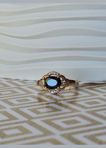 Кольцо ксюпинг позолота 18к xuping медицинское золото черный камень Xuping Jewelry (337114032)