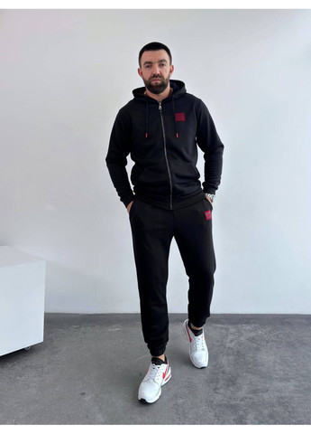 Черный демисезонный костюм мужской брюки и соп худые No Brand