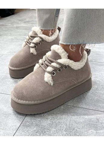 Ботинки женские угги короткие замшевые бежевые (UG80-2) 38 Stilli (365642621)