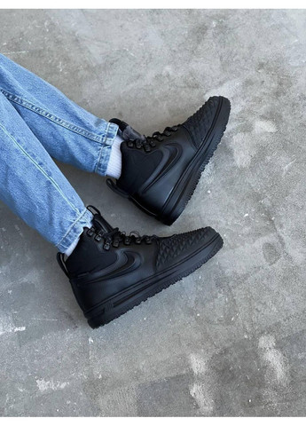 Чорні Зимовий кросівки чоловічі nike lunar force 1 duckboot black найк дакбут No Brand