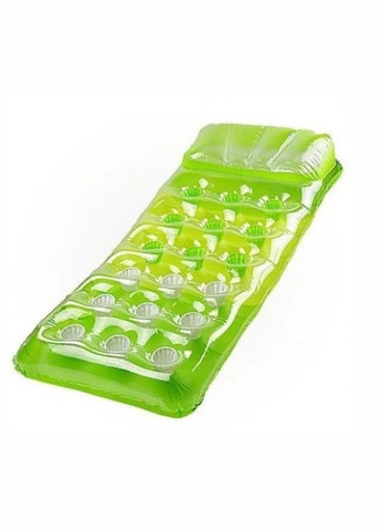 Пляжный надувной матрас с подголовником 58890, 188 х 71 см, зеленый Intex (299669971)