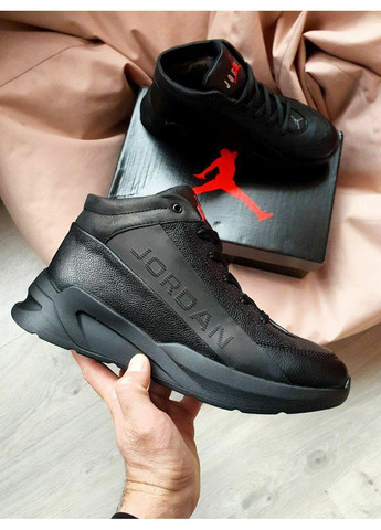 КРОСІВКИ ЖІНОЧІ NIKE JORDAN BOOTS WINTER LEATHER НАЙК АІР ДЖОРДАН No Brand чорні зими (368862054)