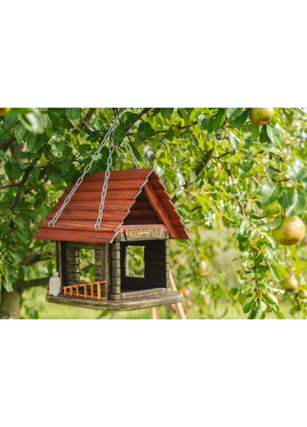 Годівничка для птахів підвісна дерев'яна XRMASTER Корчма No Brand (361855787)