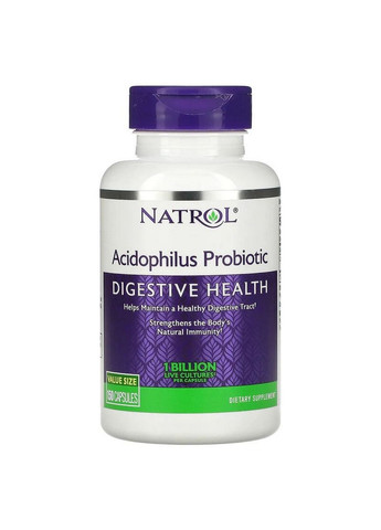 Пробіотики та пребіотики Acidophilus Probiotic, 150 капсул Natrol (293419035)